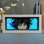 تصویر تابلو لایت باکس انیمه ای گیو تومیوکا دمون اسلیر | Giyu Tomioka Anime Light Box 