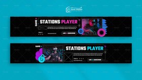 تصویر دانلود کاور یوتیوب گیمینگ، قالب PSD حرفه‌ای 