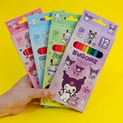 تصویر مداد رنگی 12 رنگ برند پرودون جعبه مقوایی کرومی و دوستان 