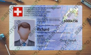 تصویر فایل لایه باز آیدی کارت سوئیس (Switzerland ID Card) 