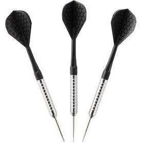 تصویر سوزن دارت CANAVERAL T100 DARTS 3 پک مشکی نوک استیل Decathlon 