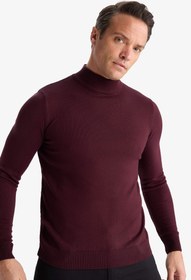 تصویر بافت و پلیور Defacto اورجینال مردانه برند دفاکتو R1127AZ25WN Slim Fit Slim Cut Turtleneck Basic Plain Knitwear Sweater R1127AZ25WN 