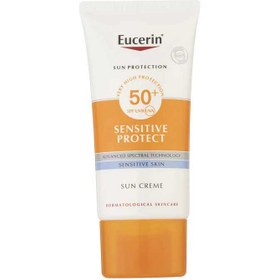 تصویر کرم ضد آفتاب بی رنگ اوسرین +SPF50 مدل Sensitive Protect مناسب پوست های حساس حجم 
