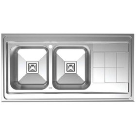 تصویر سینک ظرفشویی کن مدل 9152 ظرفیت ۲ لگن روکار 