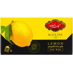 تصویر چای سیاه کیسه ای با طعم لیمو گلستان بسته 25 عددی 