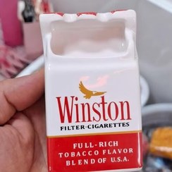 تصویر زیر سیگاری طرح وینیستون و مارلبرو در رنگ های مختلف سرامیکی 