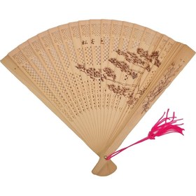 تصویر بادبزن چوبی وینتیج 