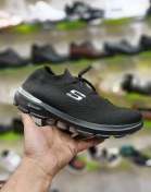 تصویر حراج بی نظیر کفش کتونی اسپرت پسرانه1 بزرگ پا جورابی مدل اسکیچرز مشکی تمام با کیفیت و بادوام - 4 