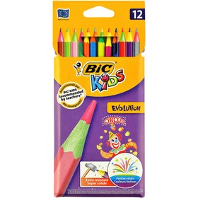 تصویر مداد رنگی 12 رنگ بیک مدل EVOLUTION 