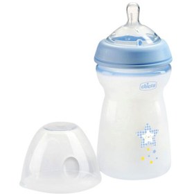 تصویر شیشه شیر natural feeling چیکو مناسب 6ماهگی حجم 330 میلی لیتر Chicco natural feeling baby bottle 6m 330ml