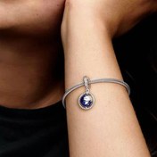تصویر چارم آویز متحرک نقره پاندورا کره زمین چرخان (دستبند،گردنبند) 