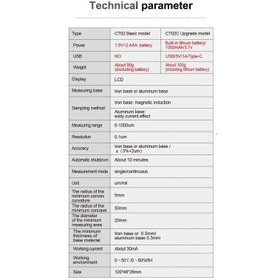 تصویر ضخامت سنج رنگ دیجیتال مستک مدل CT02C 