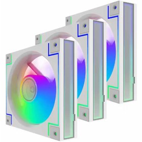 تصویر فن کیس GameMax RD300 - White - 3 in 1 