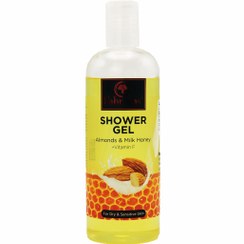 تصویر ژل شست و شوی بدن ویتامینه نرم کننده شیرعسل بادام 400 میلی لیتر فابریگاس fabregas almond and milk honey shower gel