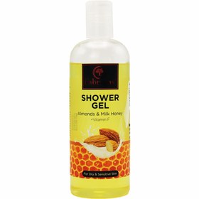 تصویر ژل شست و شوی بدن ویتامینه نرم کننده شیرعسل بادام 400 میلی لیتر فابریگاس fabregas almond and milk honey shower gel