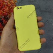 تصویر قاب گوشی iPhone 6 طرح سیلیکون Fashion Color - زرد 