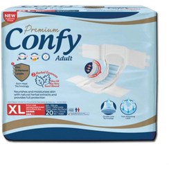 تصویر پوشک بزرگسال کانفی سایز خیلی بزرگ بسته 20 عددی XL confy adult diaper pack of 20