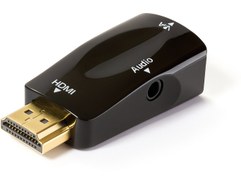 تصویر HDMI TO VGA – اچ دی ام آی نری به وی جی ای مادگی با کابل صدا 
