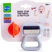 تصویر جغجغه و دندان‌گیر دسته‌دار هولا مدل دسته کوتاه 