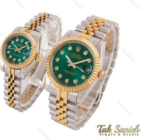 تصویر ساعت ست رولکس دیت جاست صفحه سبز Rolex-3685-S 