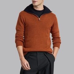 تصویر پلیور یقه برگردان مردانه ترندیول مدل 820033038 