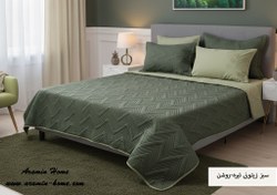 تصویر ست روتختی بهاره ساده پنبه‌دوزی یکنفره 4 تکه-رنگبندی قابل انتخاب 