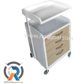 تصویر ترالی 2 طبقه 4کشو مدل کلاسیک 2-storey 4-drawer trolley classic model