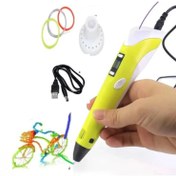 تصویر قلم سه بعدی رنگ انتخابی جعبه طلایی 