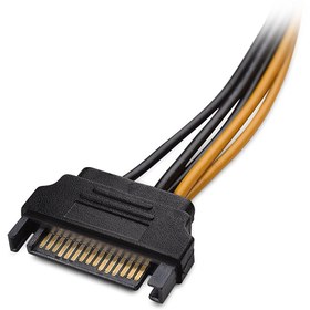 تصویر تبدیل برق ساتا به 6 پین گرافیک ا Cable PCI Express SATA to 6 pin Cable PCI Express SATA to 6 pin