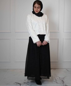 تصویر کت سفید دانتل سپید 