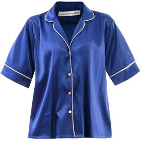 تصویر بلوز بیسیک سرمه ای 