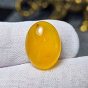 تصویر نگین سنگ جید عسلی معدنی کد 35224 