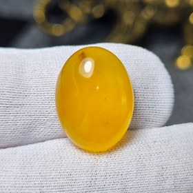 تصویر نگین سنگ جید عسلی معدنی کد 35224 