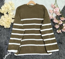 تصویر بلوز بافت لش زنانه کرم سایز فری 