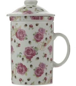 تصویر ماگ دمنوش گلدار سرامیکی Vintage 