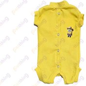 تصویر لباس جراحی سگ و گربه رنگ زرد 