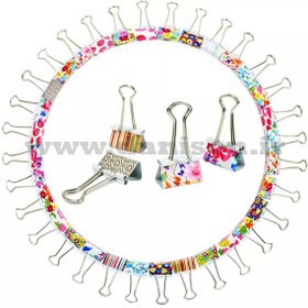 تصویر گیره کاغذ دوبل طرحدار 