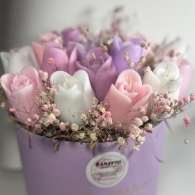 تصویر باکس شمع گل لاله 