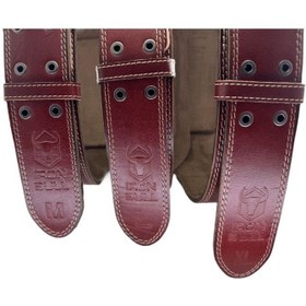 تصویر کمربند بدنسازی چرم IRONBULL 