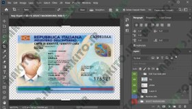 تصویر آیدی کارت ایتالیا لایه باز 