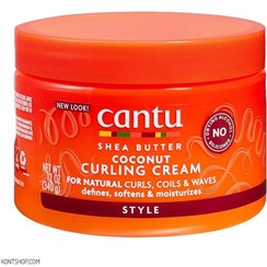 تصویر کرم موی استایل کَنتو فر کننده مو‌ شی باتر و نارگیل Cantu Shea Butter Coconut Curling Cream Style