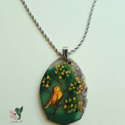 تصویر گردنبند سنگی درخت پاییزی 