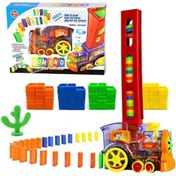 تصویر اسباب بازی قطار دومینو چین بدنه شیشه ای 8089