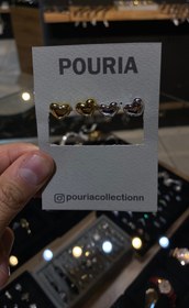 تصویر گوشواره زنانه طرح قلب استیل 