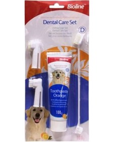 تصویر ست مراقبت از دندان سفید 100 گرم برند bioline Dental Care Set White 100grams