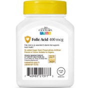تصویر قرص فولیک اسید 21Century Folic Acid 400mcg (250 عددی) 21 Century Folic Acid 400mcg
