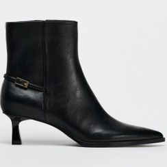 تصویر ZARA HIGH HEEL ANKLE BOOTS WITH BUCKLE 