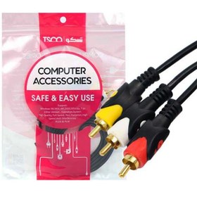 تصویر کابل 3 به 3 صدا و تصویر RCA تسکو مدل TC 13 به طول 1.5 متر 