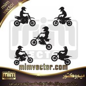 تصویر وکتور موتور سیکلت 5 عددی 9 
