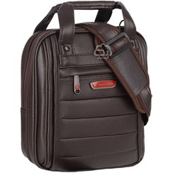 تصویر کیف دوشی مردانه پیر کاردین مدل LB71 با چرم مصنوعی و محافظ تبلت ۱۰ اینچی 